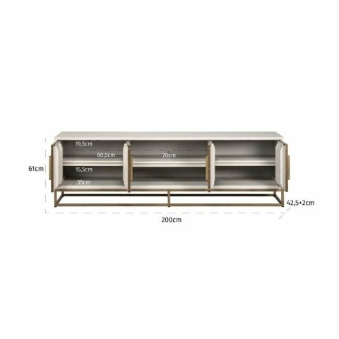 RICHMOND szafka RTV WHITEBONE BRASS RICHMOND szafka RTV WHITEBONE BRASS