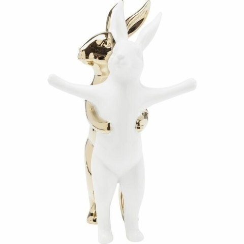 KARE figurka dekoracyjna HUGGING RABBITS biało-złota KARE figurka dekoracyjna HUGGING RABBITS biało-złota