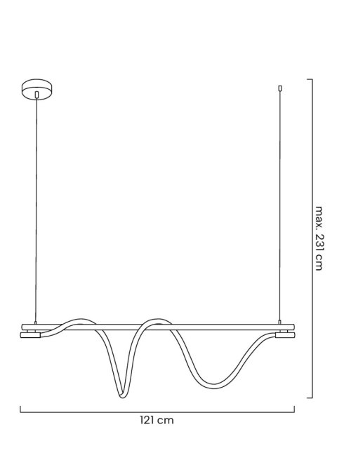 MOOSEE lampa wisząca SERPIENTE 120 czarna