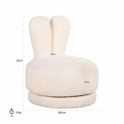RICHMOND fotel dziecięcy BUNNY biały - funkcja obrotowa RICHMOND fotel dziecięcy BUNNY biały - funkcja obrotowa