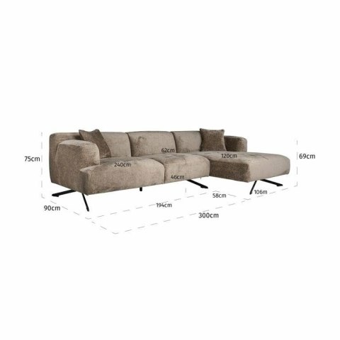 RICHMOND sofa narożna DONOVAN R brązowa RICHMOND sofa narożna DONOVAN R brązowa