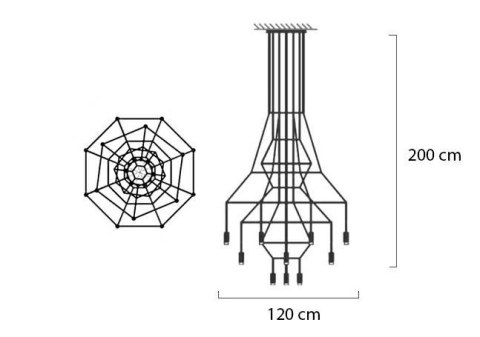 Lampa wisząca FLUSSO 20 czarna