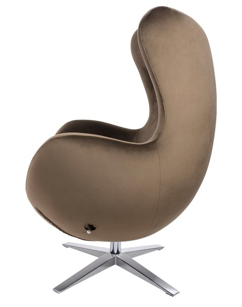 Fotel EGG SZEROKI VELVET ciemny brąz.81 - welur, podstawa stal Fotel EGG SZEROKI VELVET ciemny brąz.81 - welur, podstawa stal