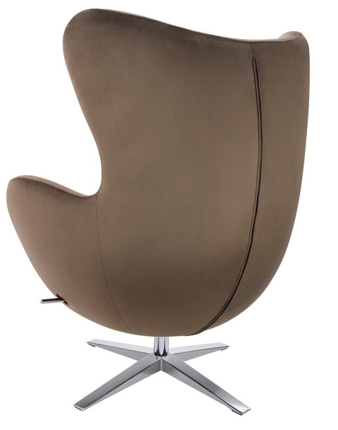 Fotel EGG SZEROKI VELVET ciemny brąz.81 - welur, podstawa stal Fotel EGG SZEROKI VELVET ciemny brąz.81 - welur, podstawa stal