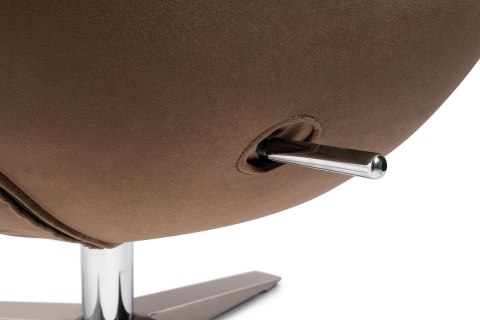Fotel EGG SZEROKI VELVET ciemny brąz.81 - welur, podstawa stal Fotel EGG SZEROKI VELVET ciemny brąz.81 - welur, podstawa stal