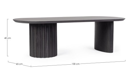 BIZZOTTO stolik kawowy ORISSA 130x65 czarny BIZZOTTO stolik kawowy ORISSA 130x65 czarny