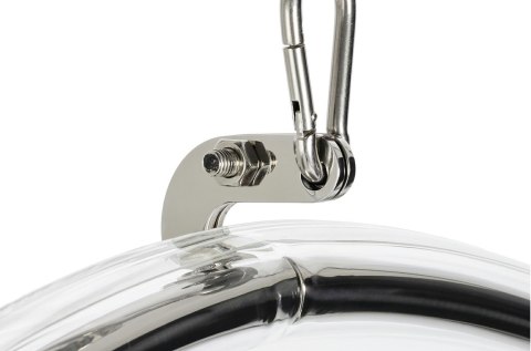 Fotel wiszący BUBBLE poduszka czarna - korpus akryl, poduszka ekoskóra Fotel wiszący BUBBLE poduszka czarna - korpus akryl, poduszka ekoskóra