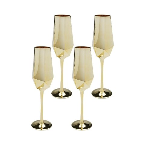 KARE komplet 4 kieliszków do szampana DIAMOND 365 ml złoty KARE komplet 4 kieliszków do szampana DIAMOND 365 ml złoty