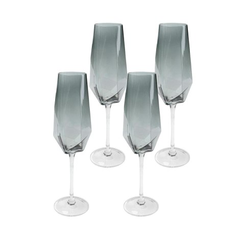 KARE komplet 4 kieliszków do szampana DIAMOND SMOKE 365 ml KARE komplet 4 kieliszków do szampana DIAMOND SMOKE 365 ml