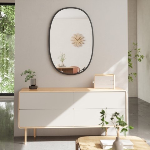 UMBRA lustro wiszące HUB 61 x 91 cm czarne UMBRA lustro wiszące HUB 61 x 91 cm czarne