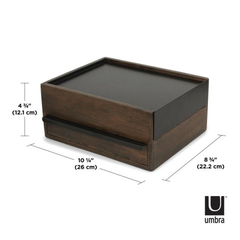 UMBRA pojemnik na biżuterię STOWIT -czarny,orzech UMBRA pojemnik na biżuterię STOWIT -czarny,orzech