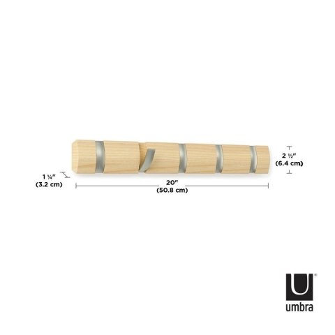 UMBRA wieszak na ubrania FLIP 5 naturalny UMBRA wieszak na ubrania FLIP 5 naturalny