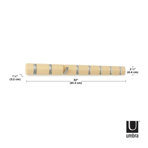 UMBRA wieszak na ubrania FLIP 8 naturalny UMBRA wieszak na ubrania FLIP 8 naturalny