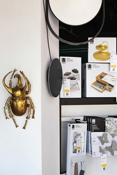 KARE dekoracja ścienna ATLAS BEETLE złota KARE dekoracja ścienna ATLAS BEETLE złota