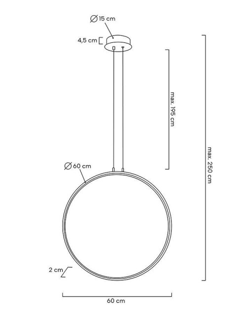 MOOSEE lampa wisząca CIRCULO 60 czarna MOOSEE lampa wisząca CIRCULO 60 czarna