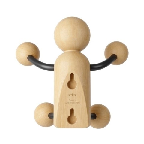 UMBRA wieszak ścienny WOODY WALL HOOK czarny/naturalny UMBRA wieszak ścienny WOODY WALL HOOK czarny/naturalny