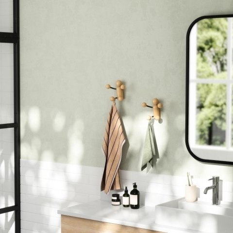 UMBRA wieszak ścienny WOODY WALL HOOK czarny/naturalny UMBRA wieszak ścienny WOODY WALL HOOK czarny/naturalny