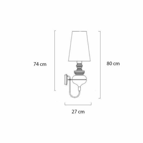 Lampa ścienna QUEEN WALL 23 chromowana Lampa ścienna QUEEN WALL 23 chromowana