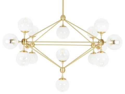 Lampa wisząca PLANETARIO 15 GOLD złota - klosze szronione Lampa wisząca PLANETARIO 15 GOLD złota - klosze szronione
