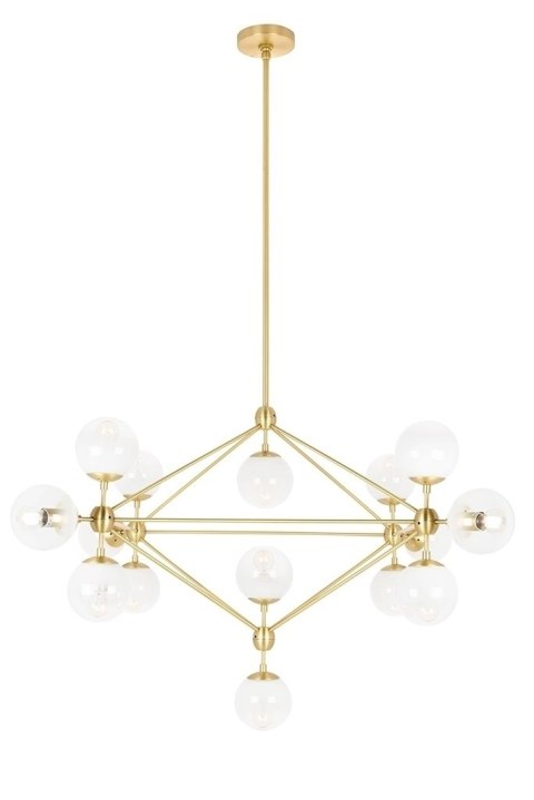 Lampa wisząca PLANETARIO 15 GOLD złota - klosze szronione Lampa wisząca PLANETARIO 15 GOLD złota - klosze szronione