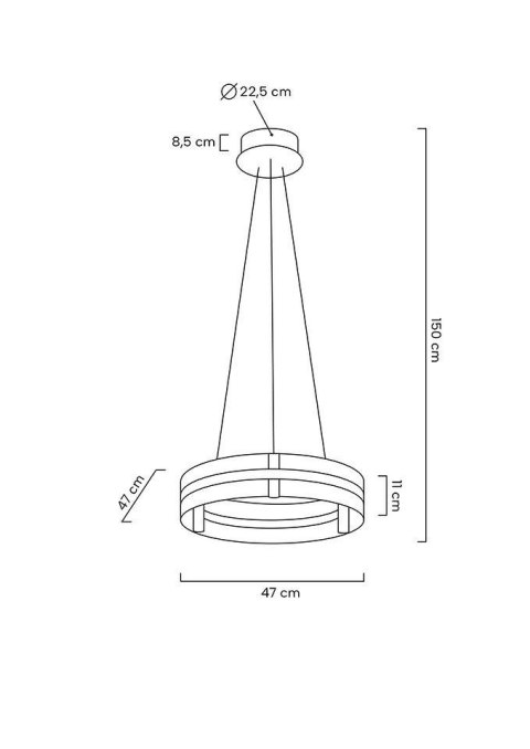 MOOSEE lampa wisząca SATURNUS 47 złota - LED, kryształ, stal szczotkowana