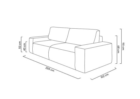 Sofa PILLOW z funkcją spania jasny beż Sofa PILLOW z funkcją spania jasny beż