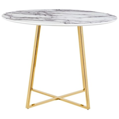 Stół CARAT 100 - MDF, złota podstawa Stół CARAT 100 - MDF, złota podstawa