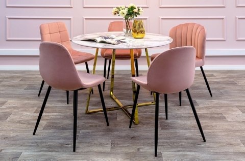 Stół CARAT 100 - MDF, złota podstawa Stół CARAT 100 - MDF, złota podstawa