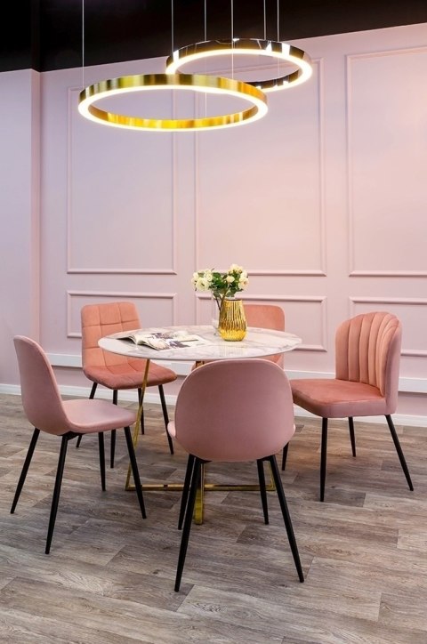Stół CARAT 100 - MDF, złota podstawa Stół CARAT 100 - MDF, złota podstawa