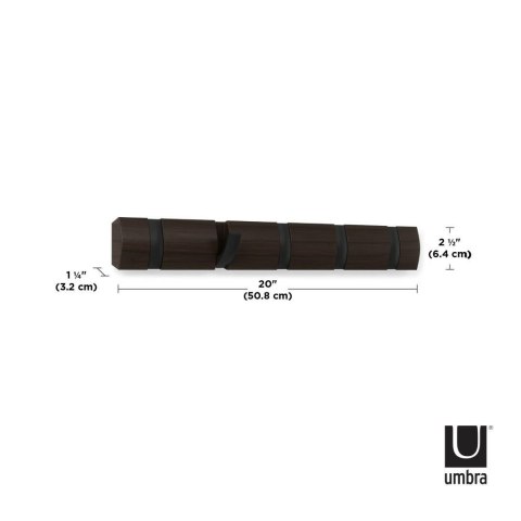UMBRA wieszak na ubrania FLIP 5 - czarny orzech UMBRA wieszak na ubrania FLIP 5 - czarny orzech