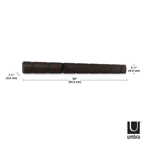 UMBRA wieszak na ubrania FLIP 8 czarny orzech UMBRA wieszak na ubrania FLIP 8 czarny orzech