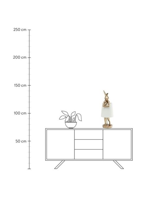 KARE lampa stołowa RABBIT 68 cm złota / czarna KARE lampa stołowa RABBIT 68 cm złota / czarna