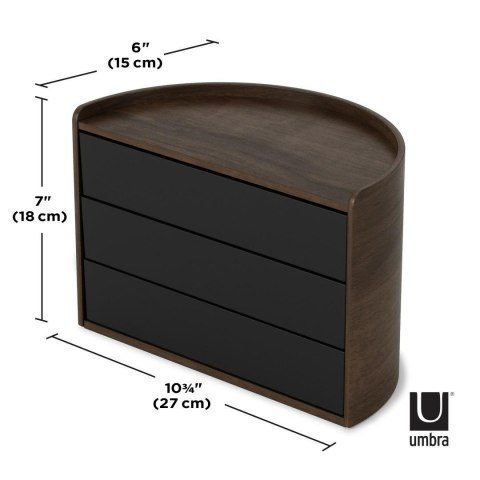 UMBRA pojmenik na biżuterie MOONA czarny orzech UMBRA pojmenik na biżuterie MOONA czarny orzech