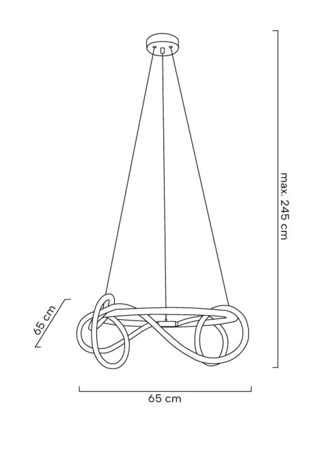 MOOSEE lampa wisząca SERPIENTE 60 czarna