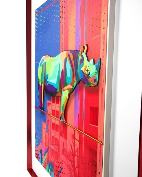 Obraz RHINO IN THE CITY 88x110 cm Obraz RHINO IN THE CITY 88x110 cm