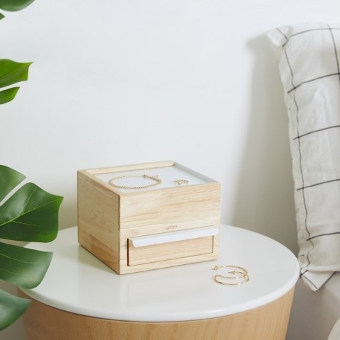 UMBRA pojemnik na biżuterię STOWIT MINI - biały,natural UMBRA pojemnik na biżuterię STOWIT MINI - biały,natural