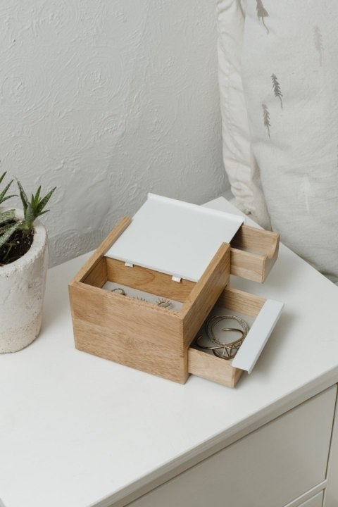 UMBRA pojemnik na biżuterię STOWIT MINI - biały,natural UMBRA pojemnik na biżuterię STOWIT MINI - biały,natural