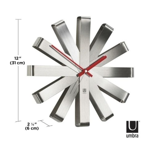 UMBRA zegar RIBBON - stal UMBRA zegar RIBBON - stal