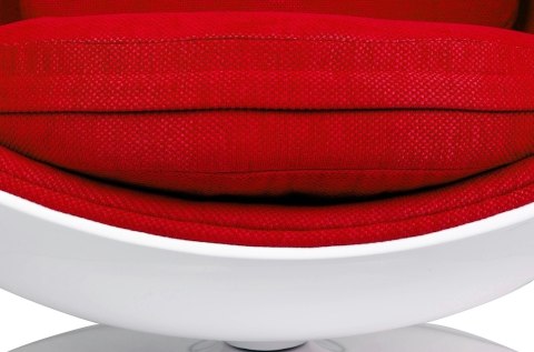 Fotel BALL biało-czerwony - włókno szklane Fotel BALL biało-czerwony - włókno szklane