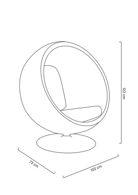 Fotel BALL biało-czerwony - włókno szklane Fotel BALL biało-czerwony - włókno szklane