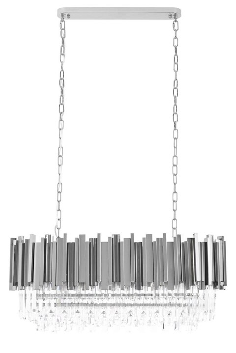 Lampa wisząca IMPERIAL LONG SILVER 90 - stal, kryształ