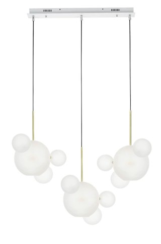 MOOSEE lampa wisząca CAPRI LINE 3 złota / biała - 180 LED, aluminium, szkło