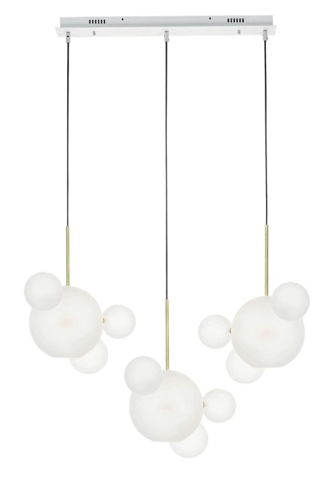 MOOSEE lampa wisząca CAPRI LINE 3 złota / biała - 180 LED, aluminium, szkło