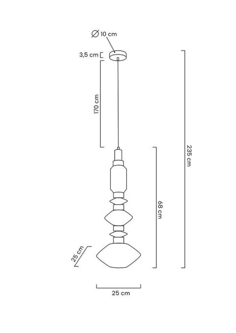 MOOSEE lampa wisząca VASO złota MOOSEE lampa wisząca VASO złota