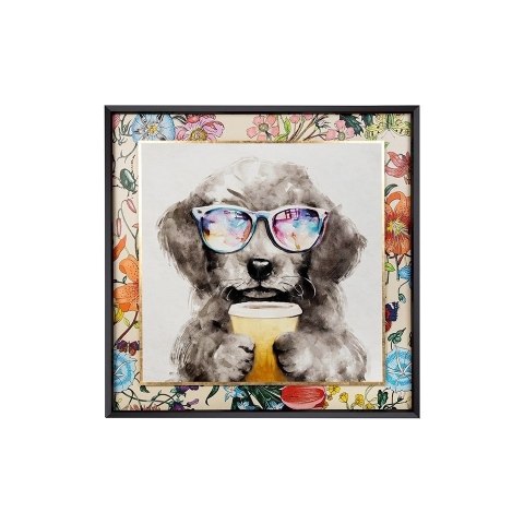 Obraz COFFEE DOG 100x100 cm Obraz COFFEE DOG 100x100 cm