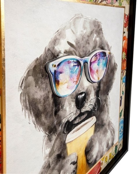 Obraz COFFEE DOG 100x100 cm Obraz COFFEE DOG 100x100 cm