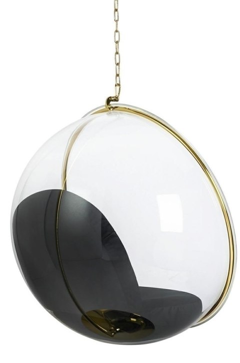 Fotel wiszący BUBBLE GOLD VELVET poduszka czarna Fotel wiszący BUBBLE GOLD VELVET poduszka czarna