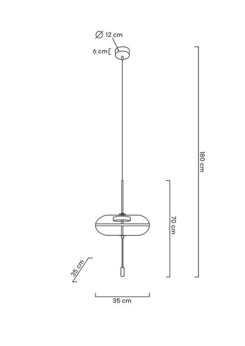 Lampa wisząca CHAPLIN 360 mosiądz - LED, szkło Lampa wisząca CHAPLIN 360 mosiądz - LED, szkło