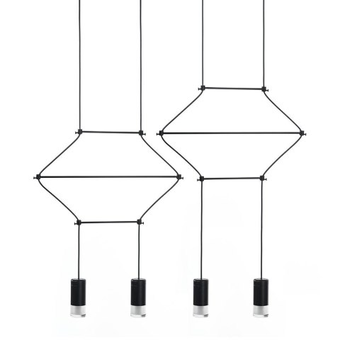 Lampa wisząca FLUSSO LINE 4 czarna Lampa wisząca FLUSSO LINE 4 czarna