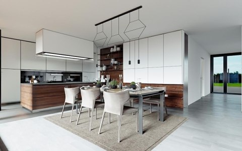 Lampa wisząca FLUSSO LINE 6 czarna Lampa wisząca FLUSSO LINE 6 czarna